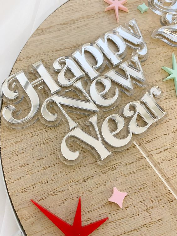 acrylic sheet new year sign