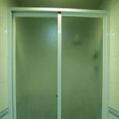 Shower Door - Application of Tilara Embossed Sheet